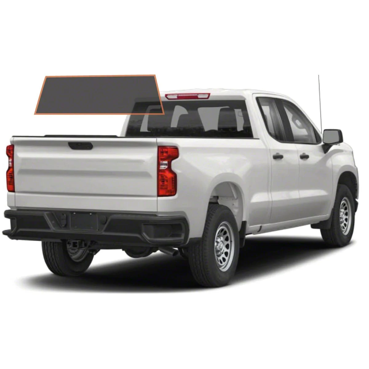 MotoShield Pro Solid Rear Windshield Tint; 5% (14-18 Silverado 1500 Double Cab)