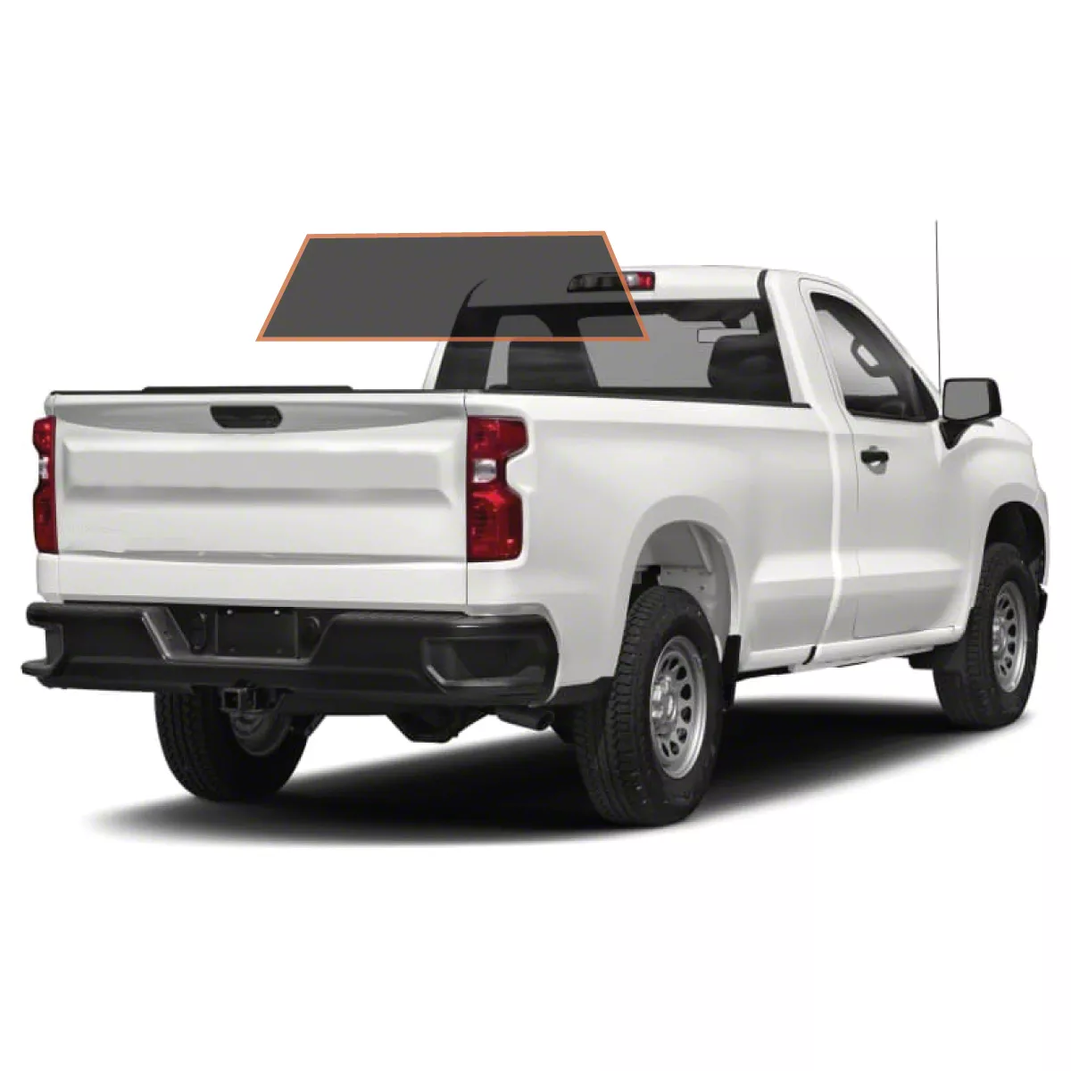 MotoShield Pro Solid Rear Windshield Tint; 5% (14-18 Silverado 1500 Regular Cab)