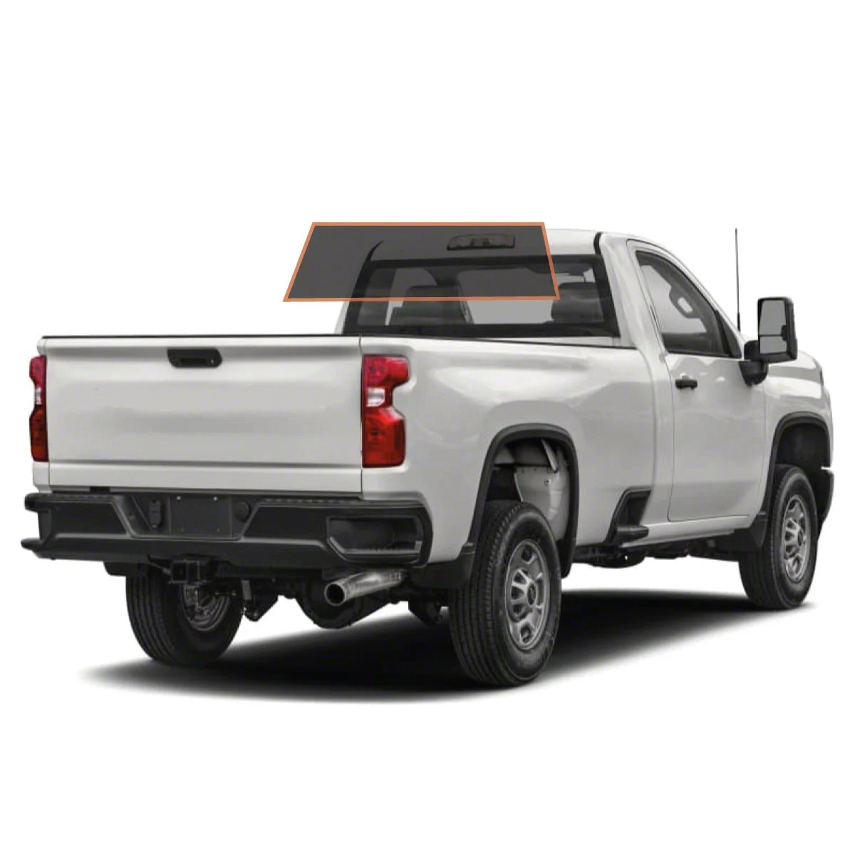 MotoShield Pro Solid Rear Windshield Tint; 15% (15-19 Silverado 2500 HD Regular Cab)
