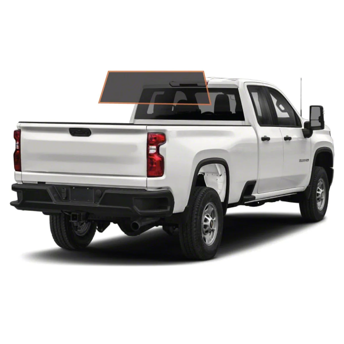 MotoShield Pro Solid Rear Windshield Tint; 15% (15-19 Silverado 2500 HD Double Cab)