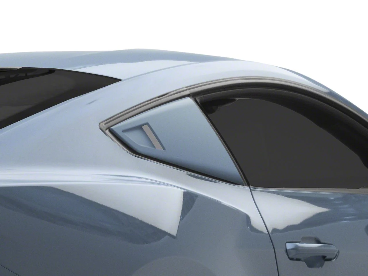 MP Concepts Quarter Window Scoops; Unpainted (24-26 Mustang Fastback)