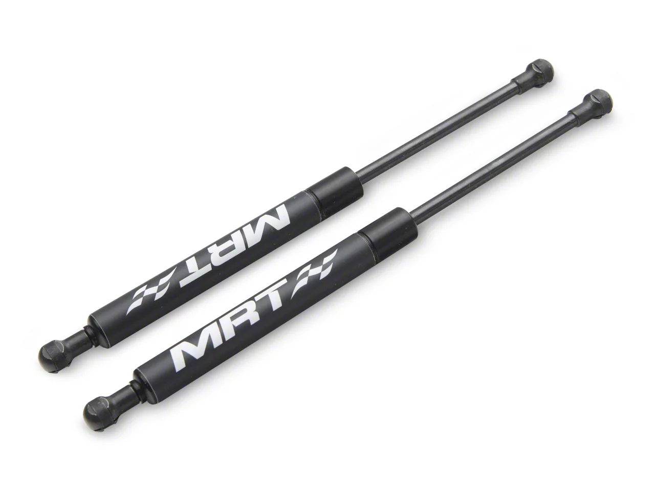MRT Replacement Hood Struts; Black (05-14 Mustang)