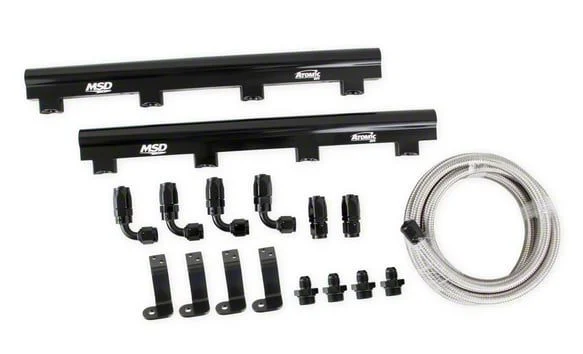 MSD Atomic EFI Billet Fuel Rail Kit for LS7 Atomic Airforce Manifolds (14-15 Camaro Z/28)