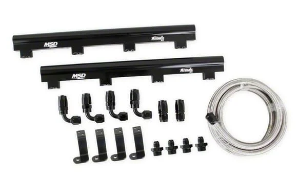 MSD Atomic EFI Billet Fuel Rail Kit for LS7 Atomic Airforce Manifolds (06-13 Corvette C6 Z06)