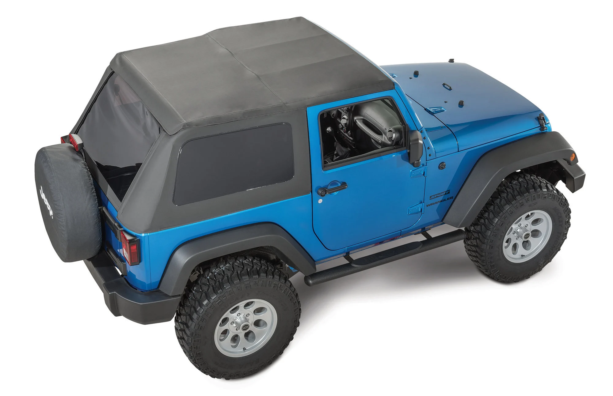QuadraTop  Fastback Conversion Replacement Fabric Only for 07-18 Jeep Wrangler JK