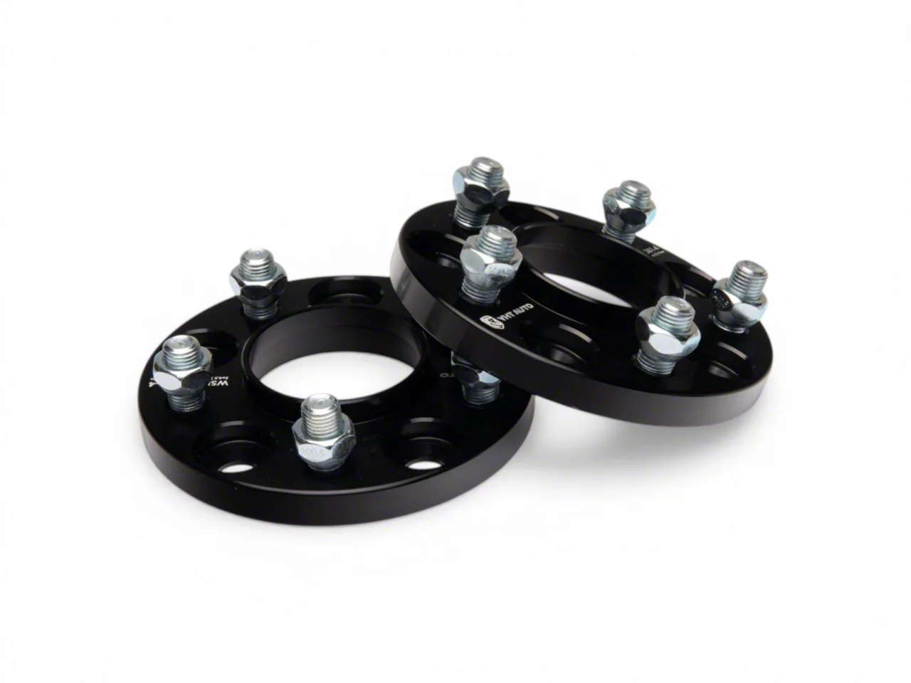 0.59-Inch 5-Lug Wheel Spacers; Black; Set of Four (15-26 Mustang)