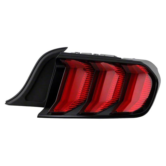 2018 OE Style LED Sequential Tail Light; Black Housing; Red Lens; Passenger Side (15-23 Mustang)