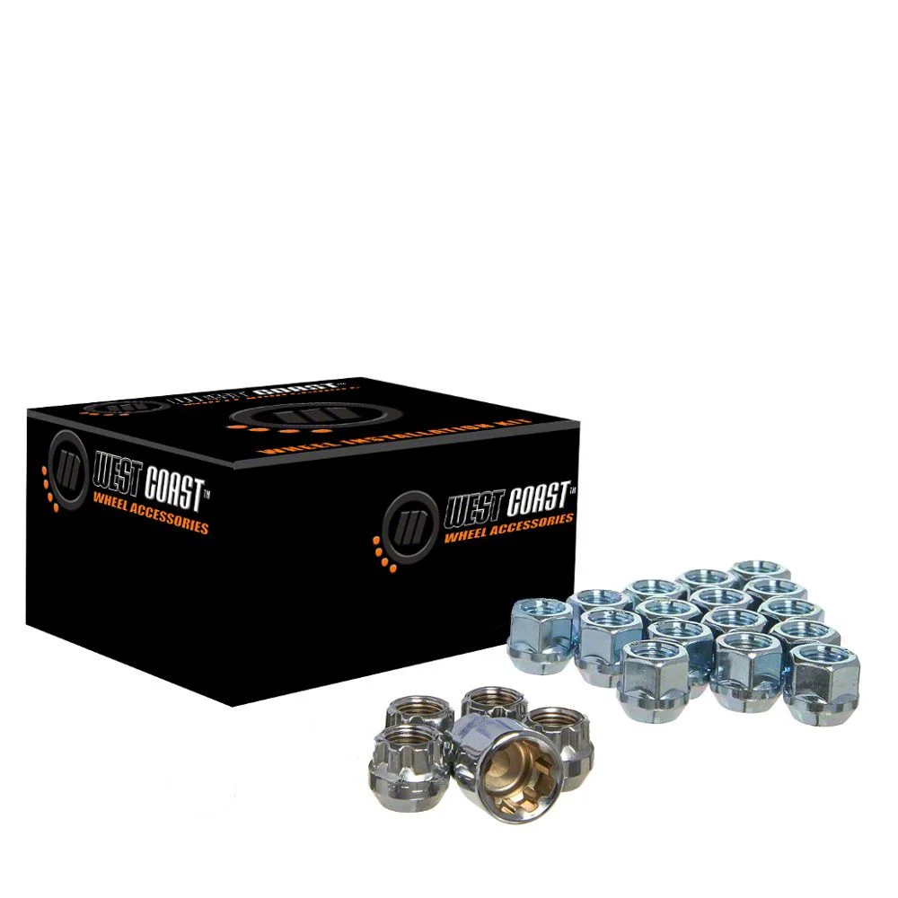 Chrome Open Acorn Lug Nuts for Aftermarket Wheels; M14x1.5; Set of 20 (15-26 Mustang)