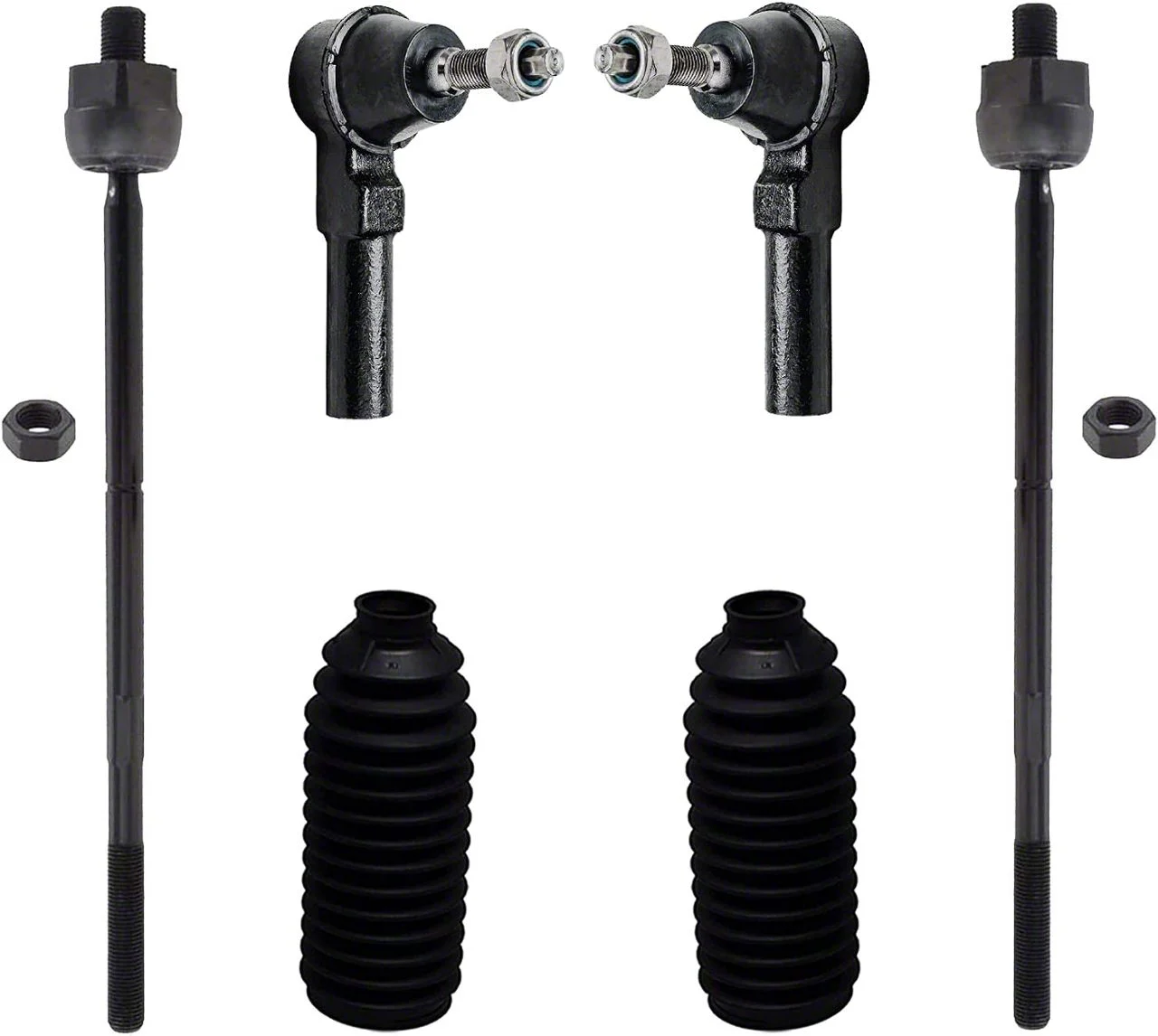 Front Inner and Outer Tie Rods with Tie Rod Boots (05-10 Mustang)