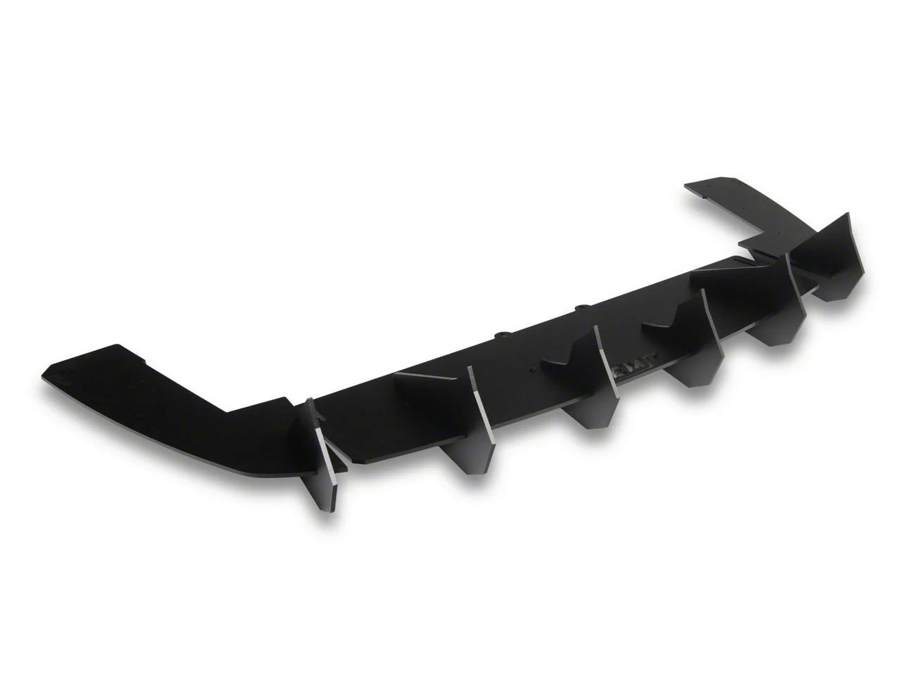 HDPE Rear Diffuser V1; Matte Black (24-26 Mustang GT & EcoBoost w/ Active Exhaust)