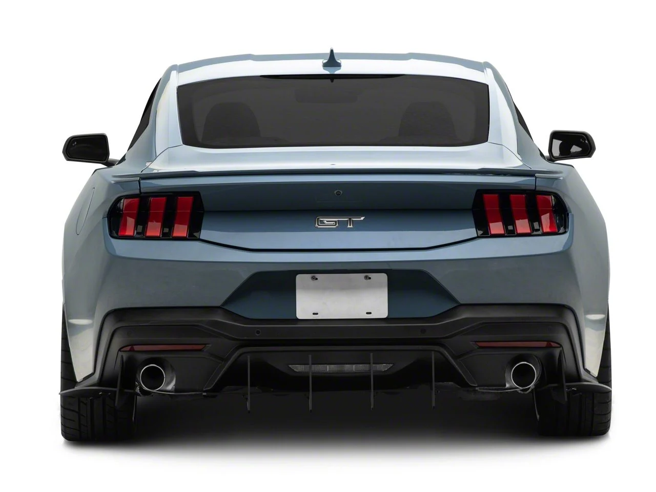 HDPE Rear Diffuser V2; Matte Black (24-26 Mustang GT & EcoBoost w/o Active Exhaust)