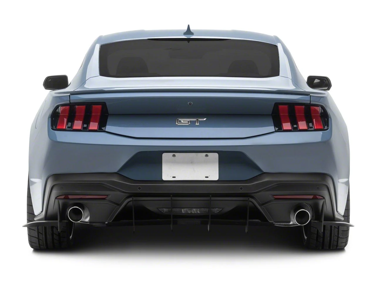 HDPE Rear Diffuser V2; Matte Black (24-26 Mustang GT & EcoBoost w/ Active Exhaust)
