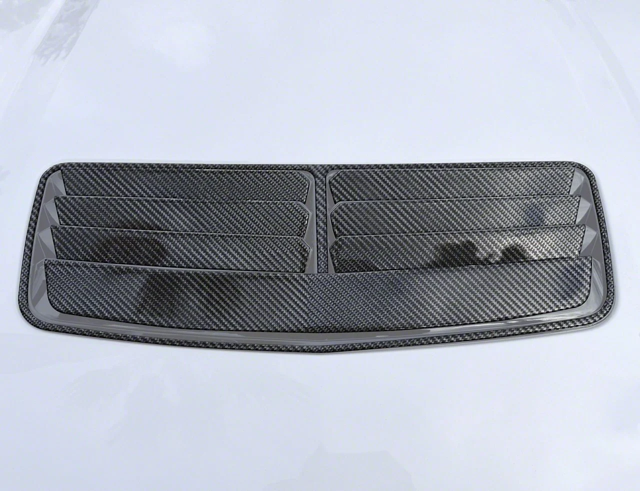 Hood Vent Accent Trim; Forged Carbon Fiber (24-26 Mustang GT, Dark Horse)