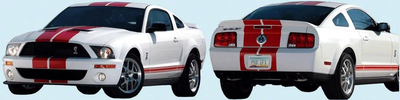 Lemans Racing Stripes; Vista Blue (07-09 Mustang GT500)