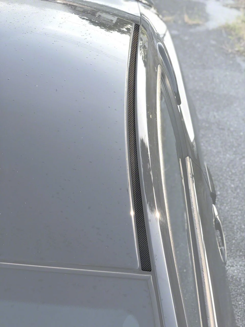 Roof Moulding Accent Trim; Forged Carbon Fiber (10-14 Mustang Coupe)