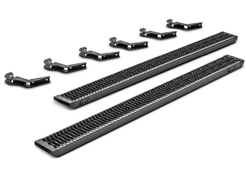 N-Fab Growler Fleet Sure Grip Running Boards; Textured Black (07-18 Sierra 3500 HD Regular Cab)