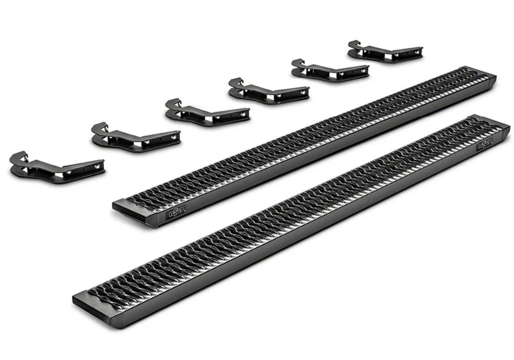 N-Fab Growler Fleet Sure Grip Running Boards; Textured Black (11-16 Sierra 3500 HD Regular Cab)
