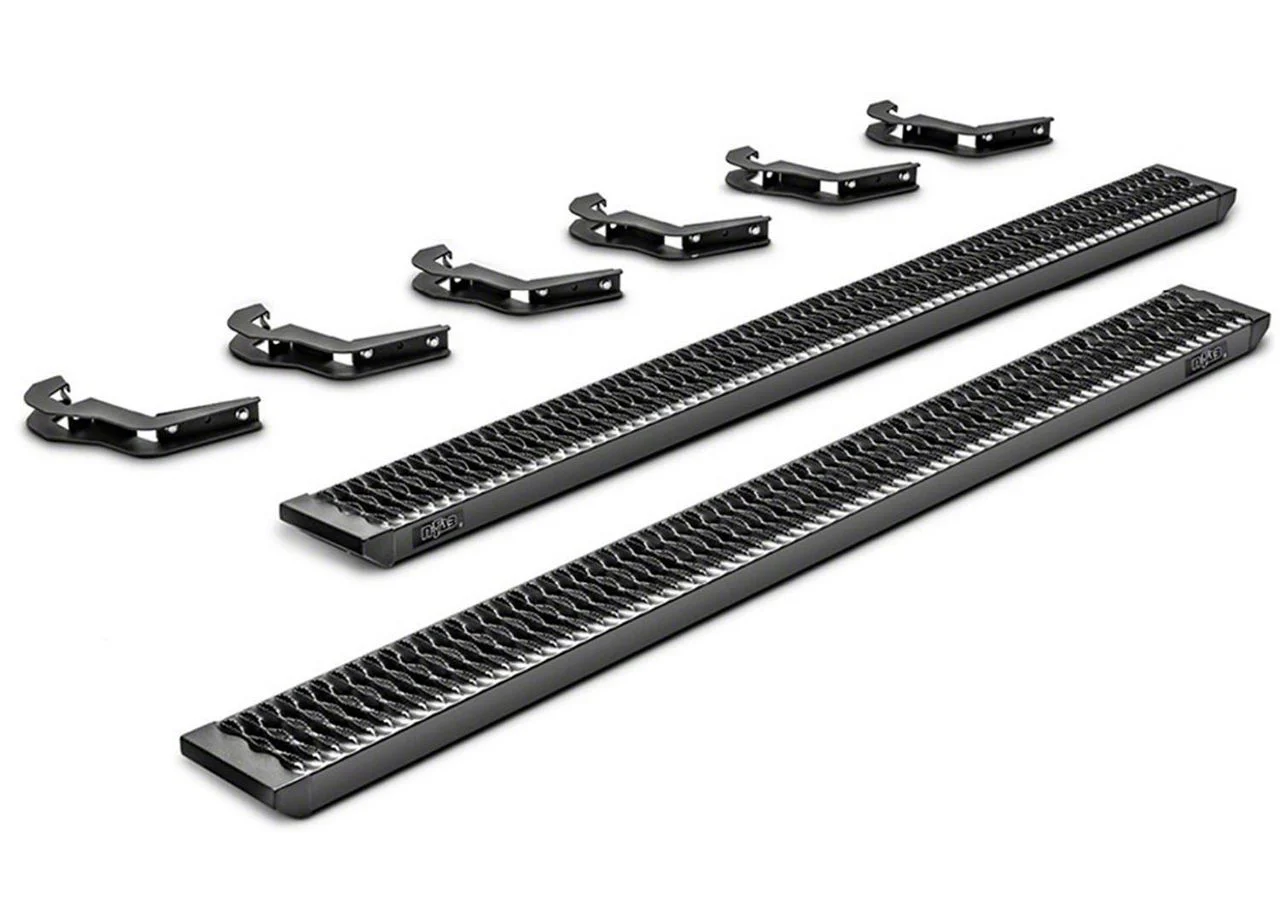 N-Fab Growler Fleet Sure Grip Running Boards; Textured Black (20-26 Sierra 3500 HD Double Cab SRW)
