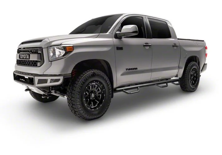 N-Fab Wheel 2 Wheel Bed Access Nerf Side Step Bars; Textured Black (17-19 Sierra 3500 HD Crew Cab w/ 6.50-Foot Standard Box)