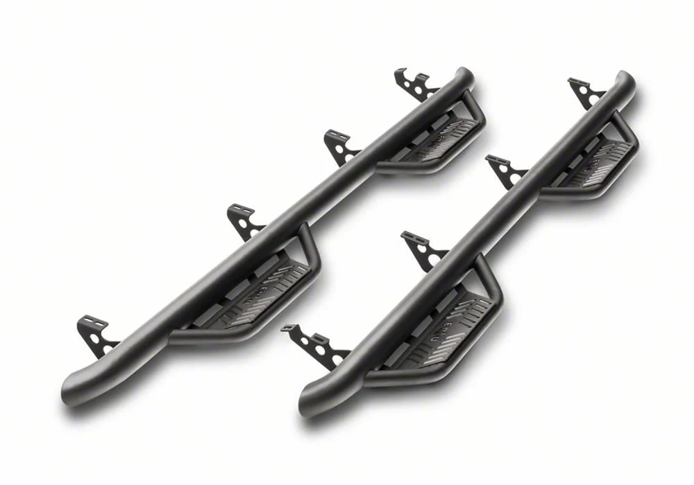 N-Fab Cab Length Podium Nerf Side Step Bars; Textured Black (15-16 Sierra 3500 HD Double Cab)