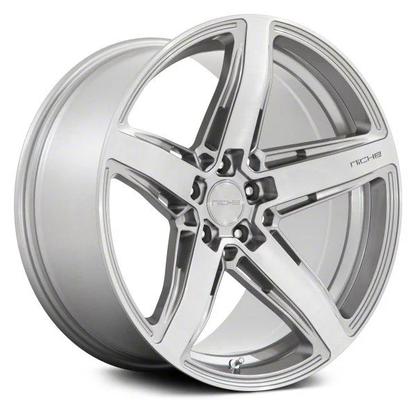 Niche Teramo Anthracite Brushed Face Tint Clear Wheel; Rear Only; 20x10.5; 20mm Offset (16-24 Camaro, Excluding ZL1)