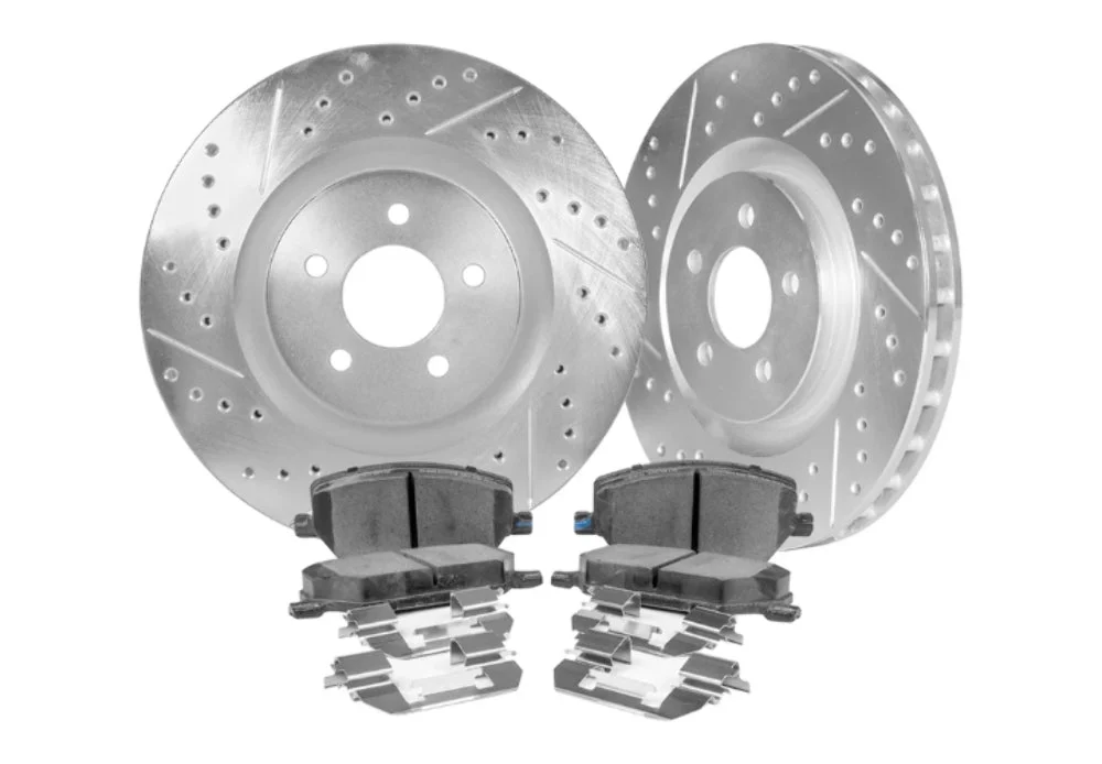 2003-2004 Infiniti FX35 / FX45 - STILLEN Cross Drilled & Slotted 1-Pc Rotors [Front](Set of 2) - NIS81009