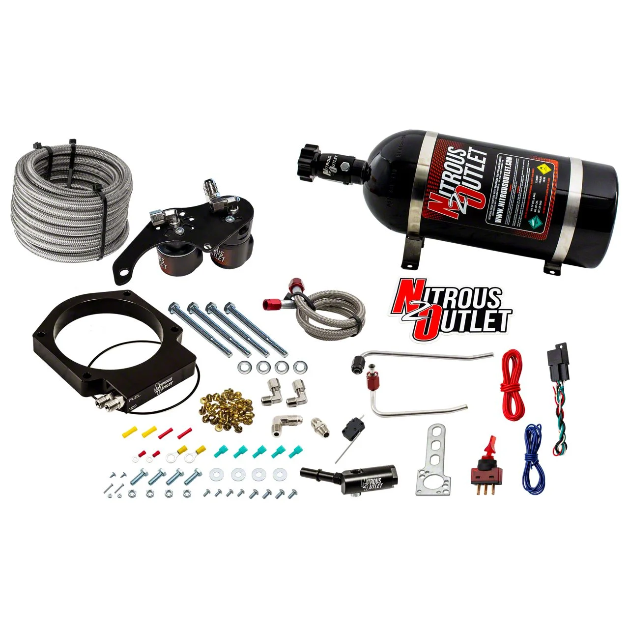 Nitrous Outlet 103mm Hardline Plate System; 10 lb. Bottle (15-19 Corvette C7 Z06)