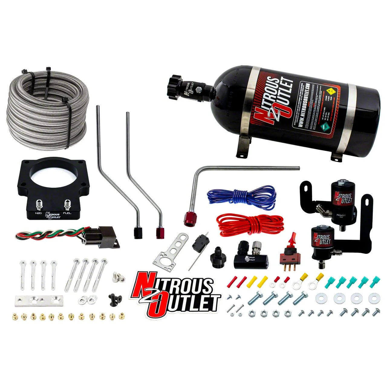 Nitrous Outlet 90mm Plate System; 10 lb. Bottle (08-13 6.2L Corvette C6 w/ 90mm Intake Manifold, Excluding ZR1)