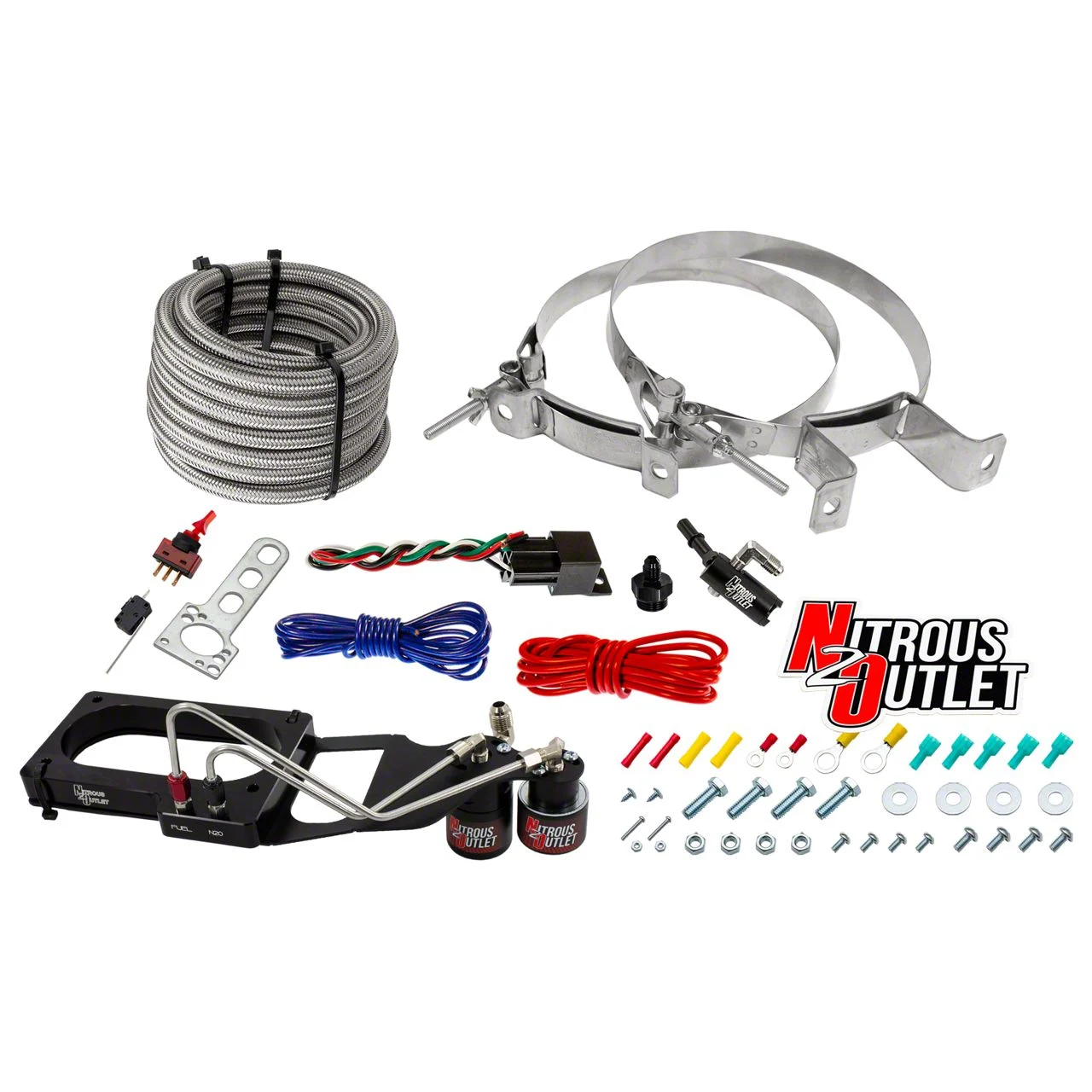 Nitrous Outlet Hardline Plate System; No Bottle (07-14 Mustang GT500)