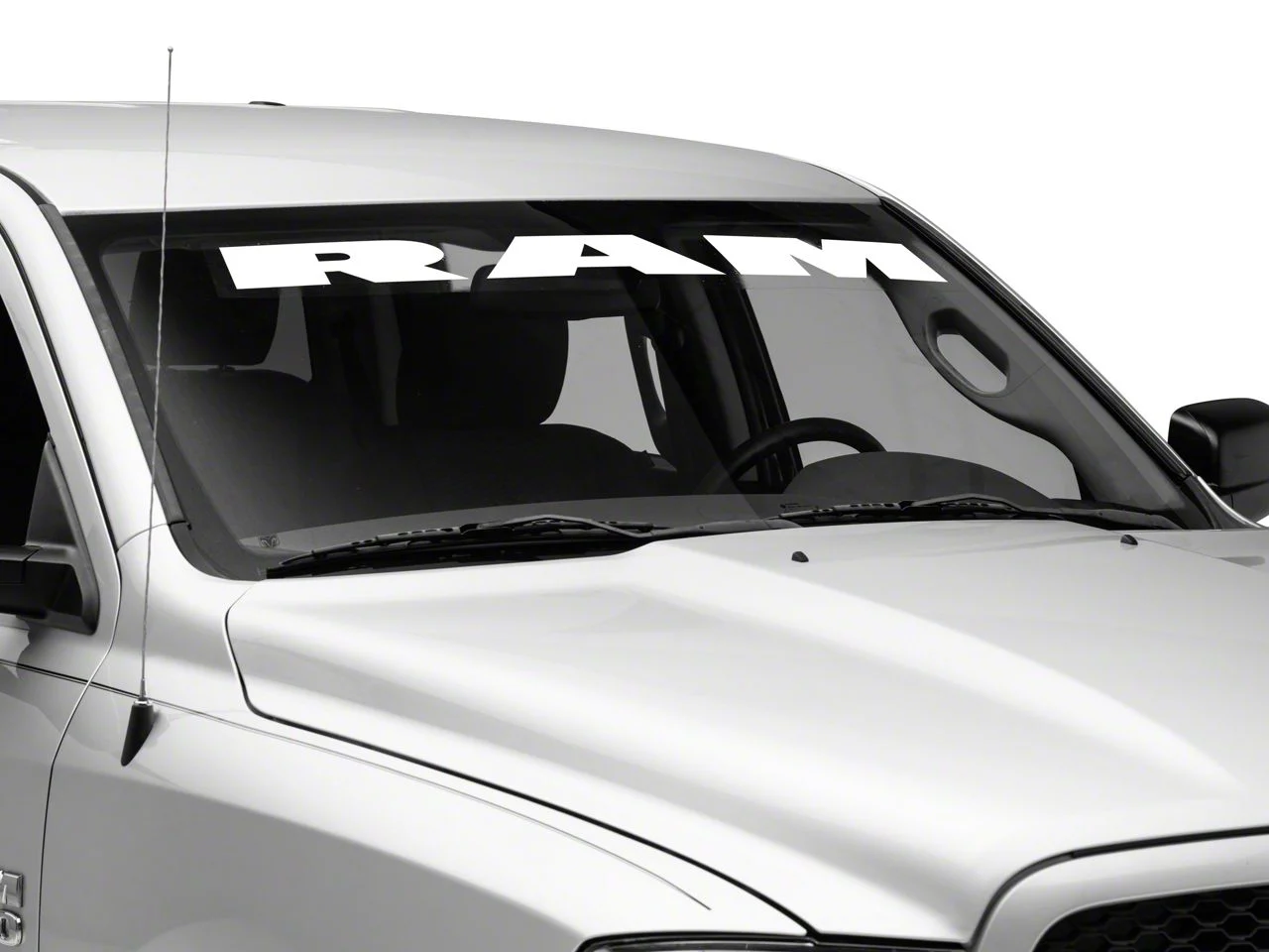 RAM Licensed by RedRock RAM Windshield Banner; White (02-18 RAM 1500)