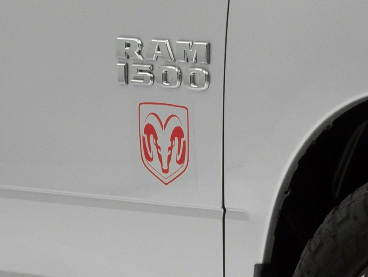 RAM Licensed by RedRock Small RAM Head Logo; Red (02-18 RAM 1500)
