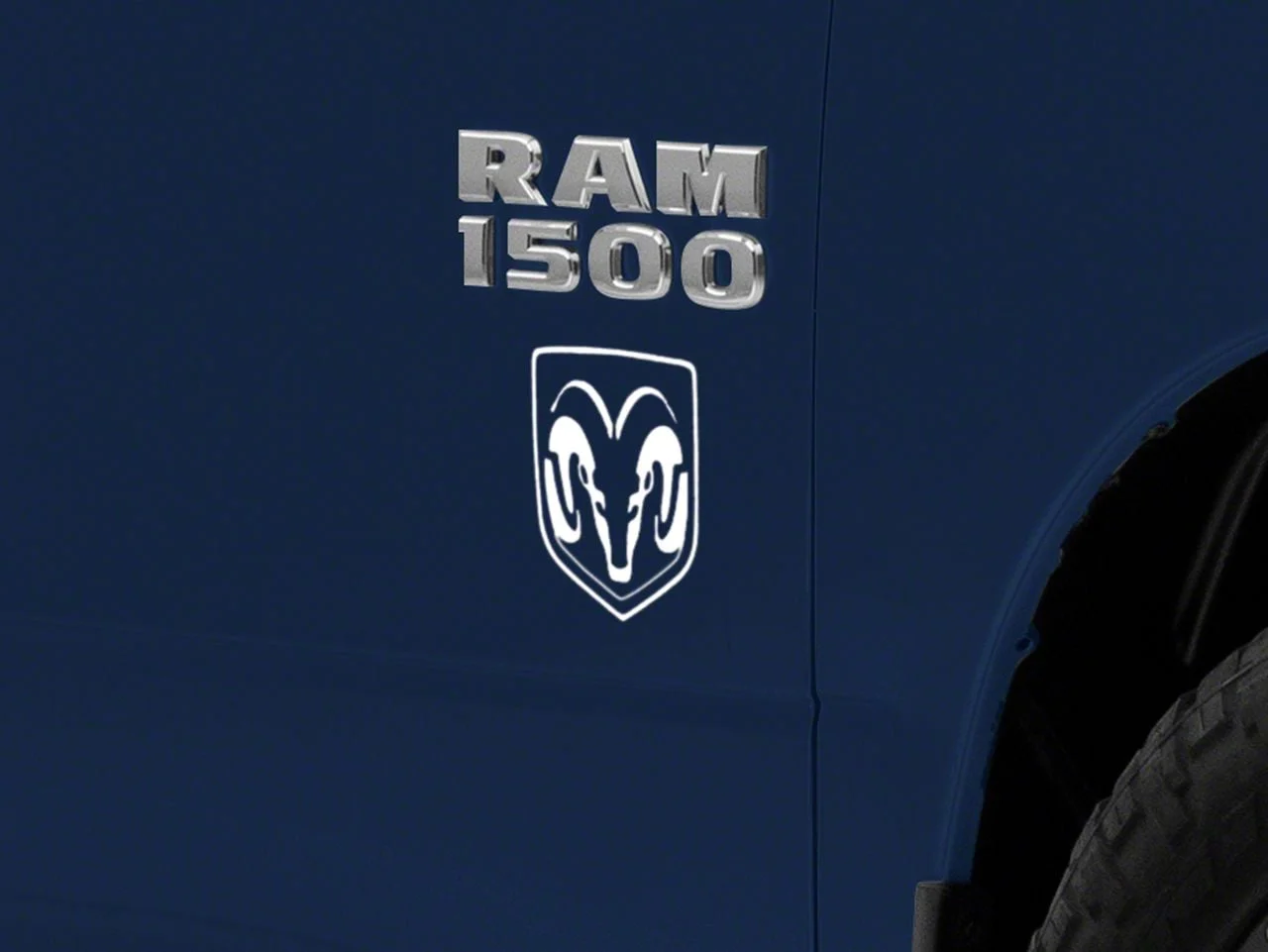 RAM Licensed by RedRock Small RAM Head Logo; White (02-18 RAM 1500)