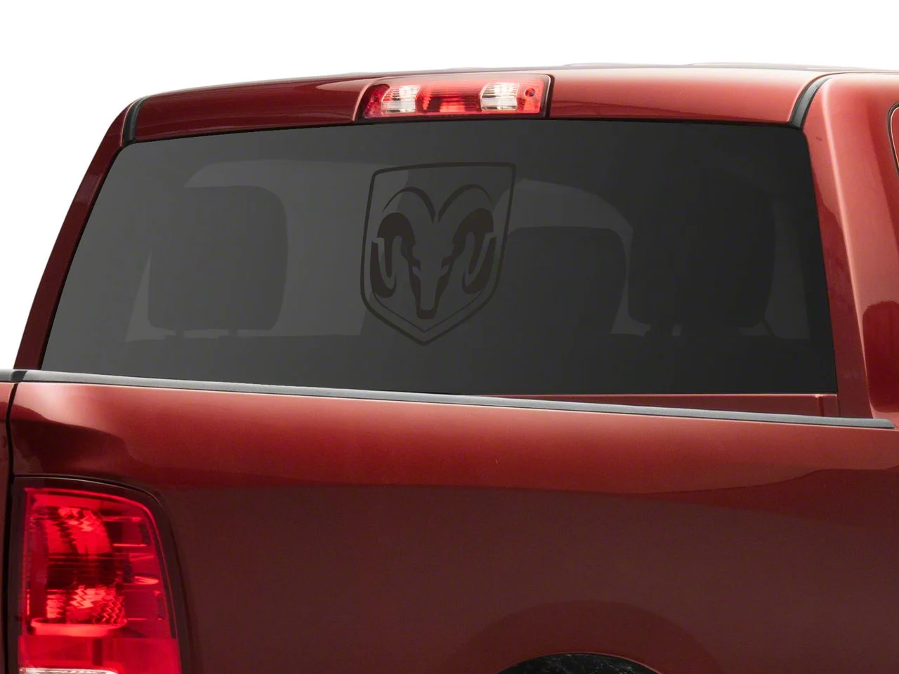 RAM Licensed by RedRock Large RAM Head Logo; Matte Black (03-18 RAM 2500)