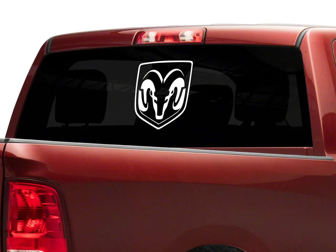 RAM Licensed by RedRock Large RAM Head Logo; White (03-18 RAM 2500)