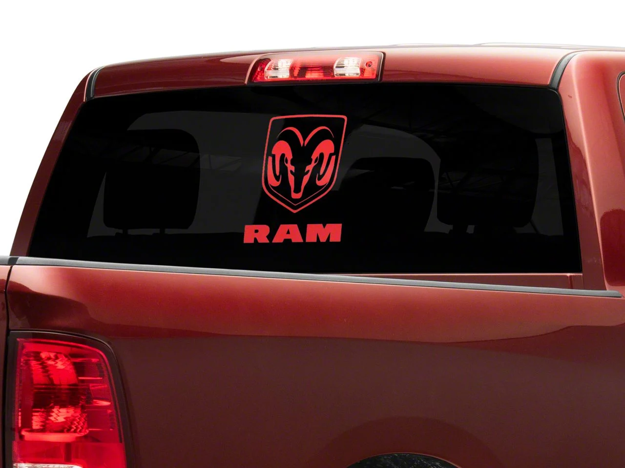 RAM Licensed by RedRock Large RAM Head with Logo; Red (03-18 RAM 3500)