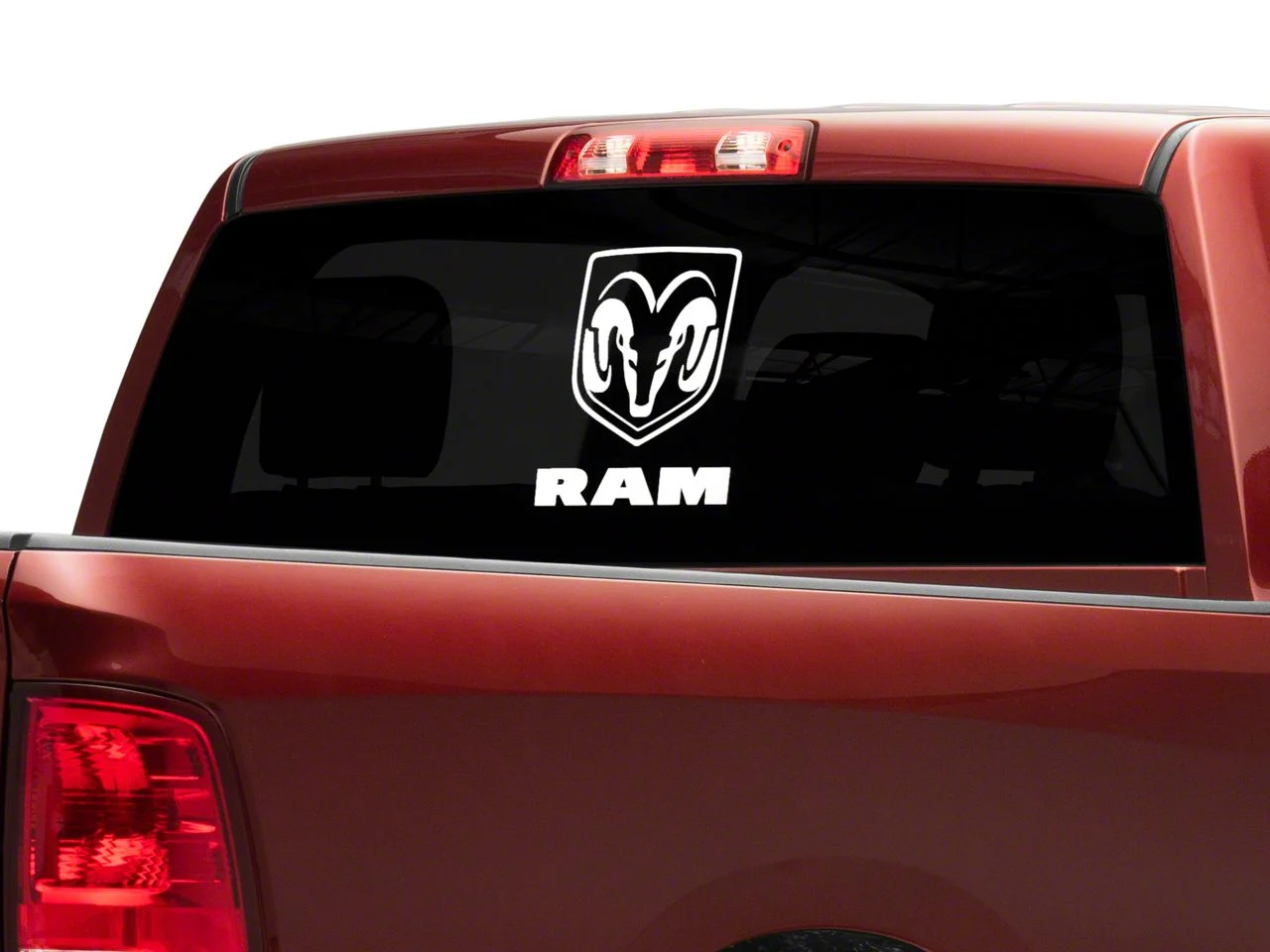 RAM Licensed by RedRock Large RAM Head with Logo; White (03-18 RAM 3500)