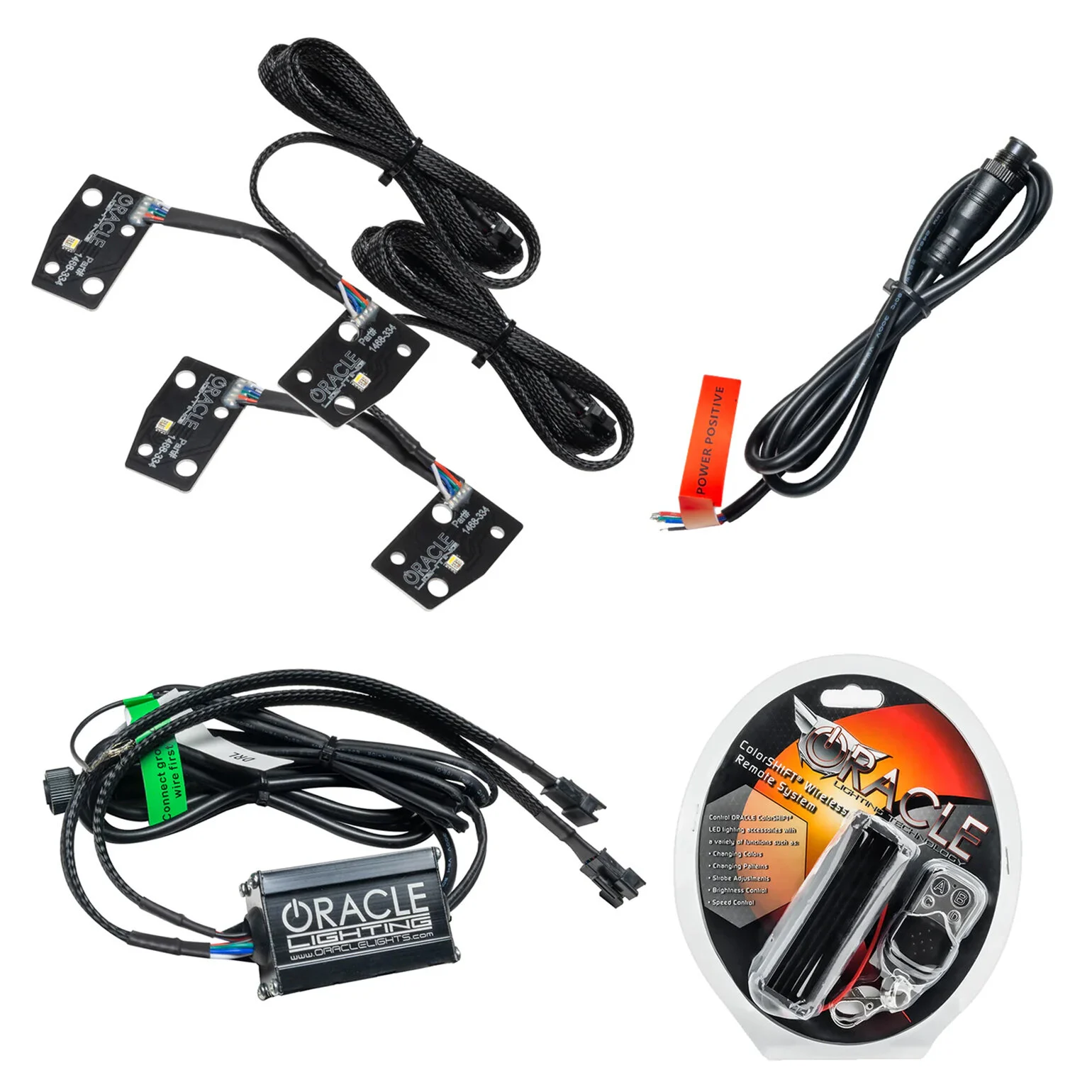 Oracle Lighting  ColorSHIFT RGB with Headlight Halo Upgrade Kit for 21-25 Ford Bronco with Signature Headlights - with RF Controller for 21-26 Ford Bronco with Signature Headlights