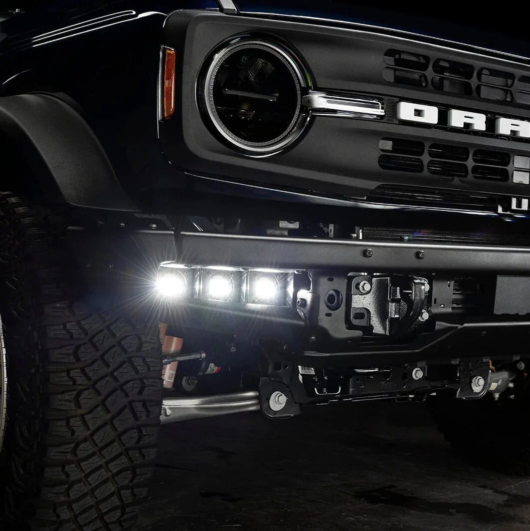 Oracle Lighting  Triple LED Fog Light Kit  for 21-25 Ford Bronco with Steel Bumper with White Beam for 21-26 Ford Bronco with Steel Bumper