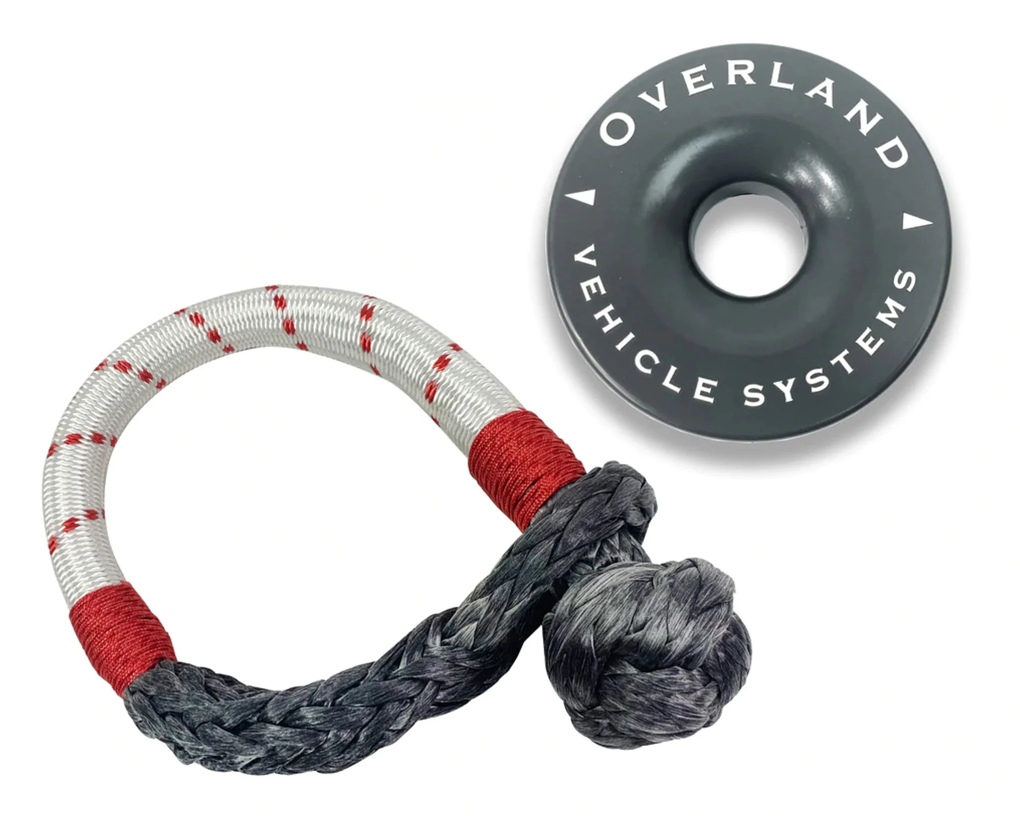 Overland Vehicle Systems  Combo Pack Soft Shackle and Recovery Ring  7/16" Soft Shackle with 4.0" Recovery Ring