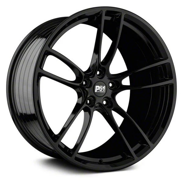 P51 Wheels 101RF Gloss Black Wheel; Rear Only; 20x11; 50mm Offset (10-14 Mustang)