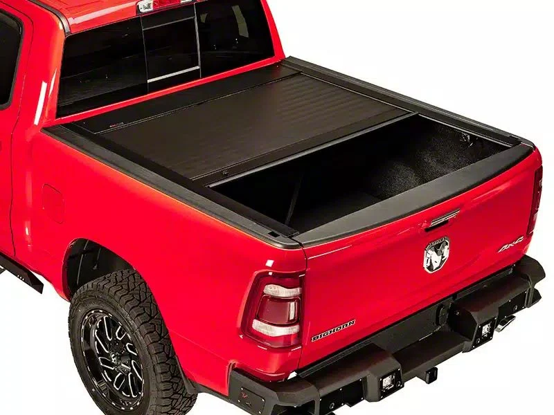 Pace Edwards JackRabbit Retractable Bed Cover with Explorer Rails; Matte Black with ArmorTek Vinyl Deck (20-26 Sierra 3500 HD w/ 6.90-Foot Standard Box)