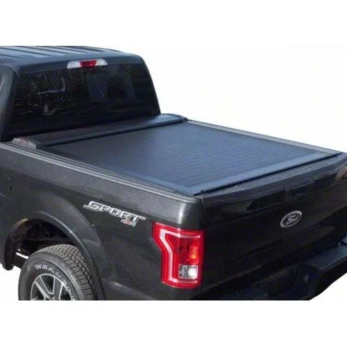 Pace Edwards SwitchBlade Retractable Bed Cover; Gloss Black with ArmorTek Vinyl Deck (20-26 Sierra 3500 HD w/ 8-Foot Long Box)