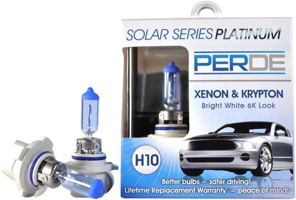 Perde Solar Series Platinum Xenon-Enhanced Halogen Fog Light Bulbs; H10 (08-10 Challenger)