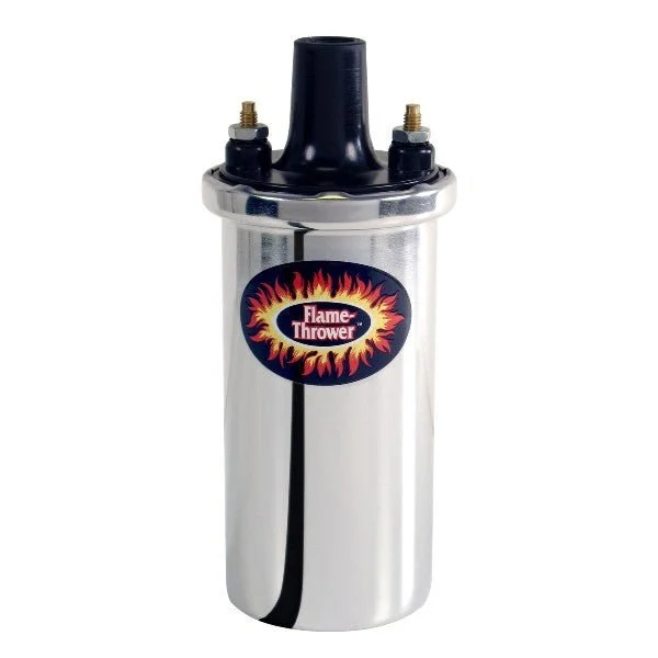 Pertronix 40501 Flame Thrower 12V Chrome Coil 3.0 Ohm / 40000 Volts Oil Filled