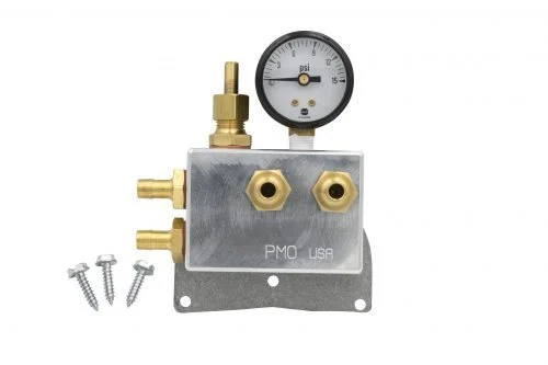 PMO Fuel Pressure Control Unit, 0-15 PSI Gauge, Barbed Fittings