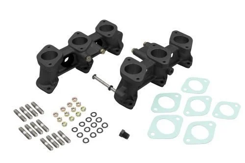 PMO Intake Manifolds 82mm Tall, Carbureted or MFI 40x32mm Rennsport "R" Finish