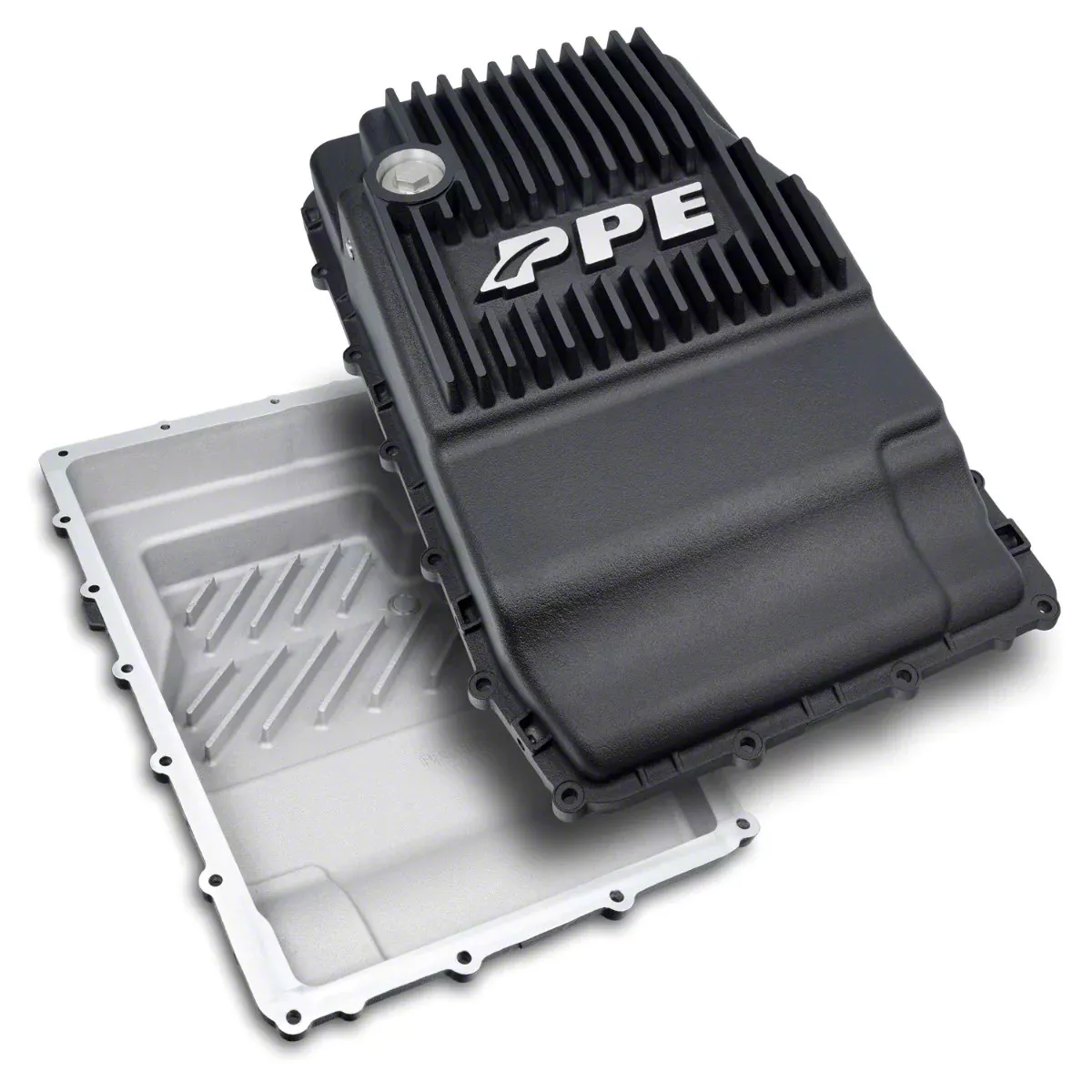 PPE Heavy-Duty Cast Aluminum Deep Transmission Pan; Black (17-26 F-150 w/ 10R80 Transmission)