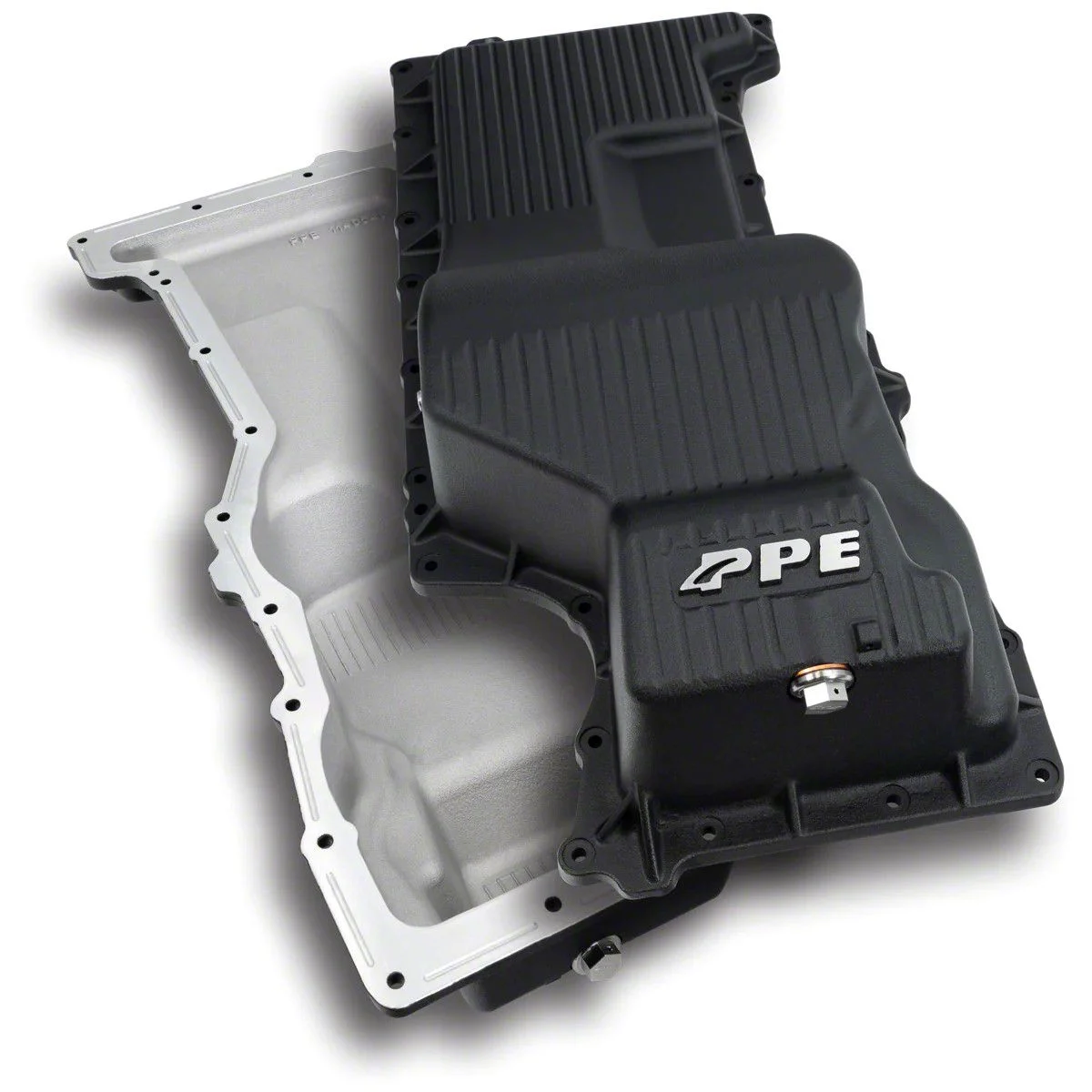 PPE Heavy-Duty Deep Cast Aluminum Engine Oil Pan; Black (20-26 3.0L Duramax Yukon)