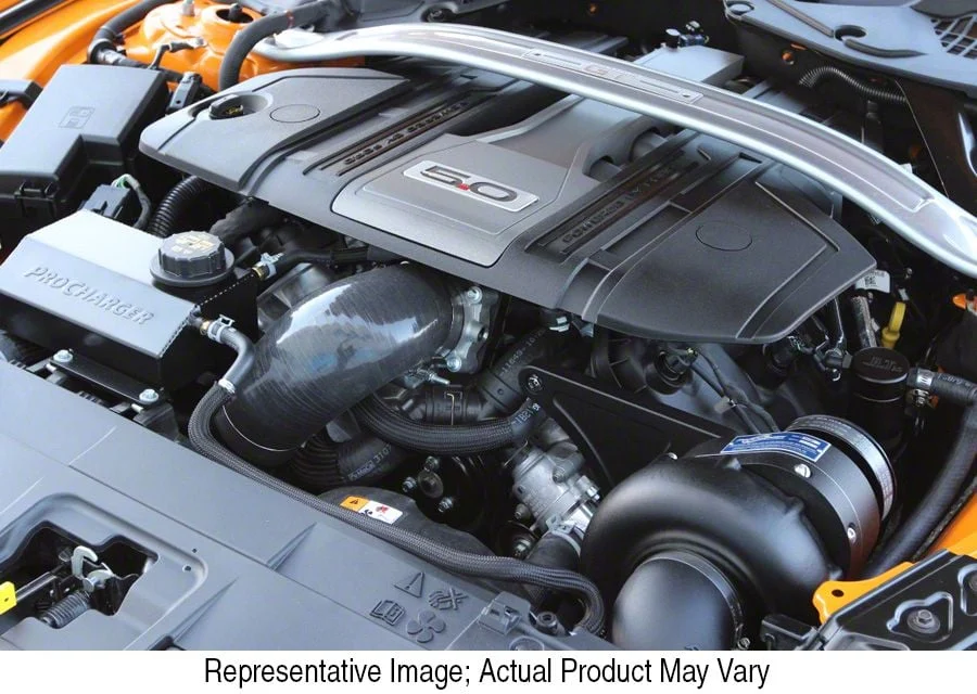Procharger Stage II Intercooled Supercharger Complete Kit with Factory Airbox and P-1X; Polished Finish (18-23 Mustang GT)