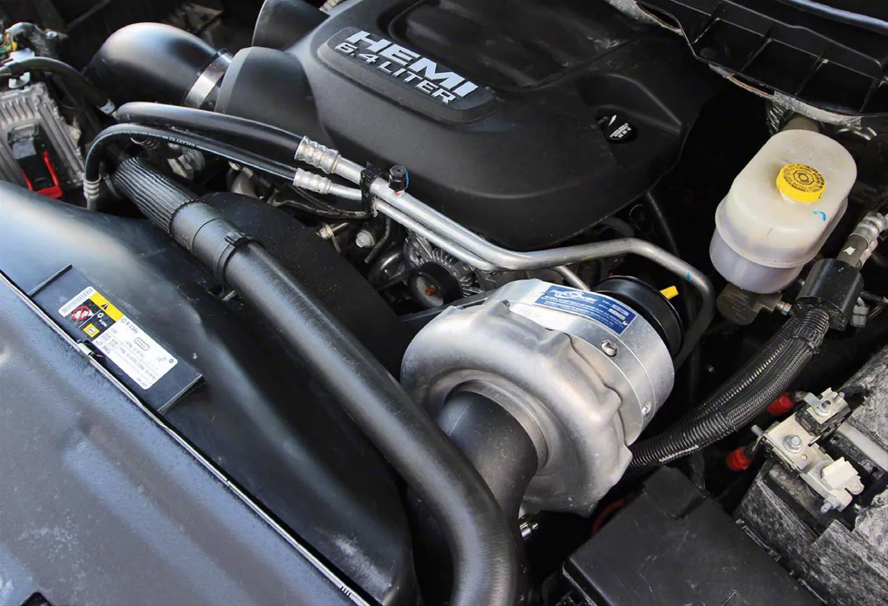 Procharger High Output Intercooled Supercharger Complete Kit with D-1SC; Satin Finish (14-18 6.4L RAM 2500)
